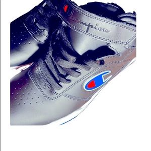 Champion Mens Leather blue & black shoes (New, no tags) Size 13